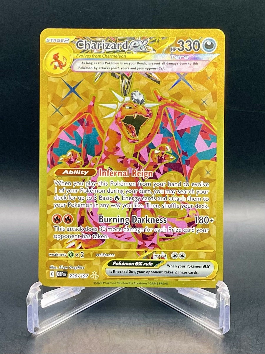 Charizard ex 228/197 Obsidian Flames Hyper Rare Gold Full Art