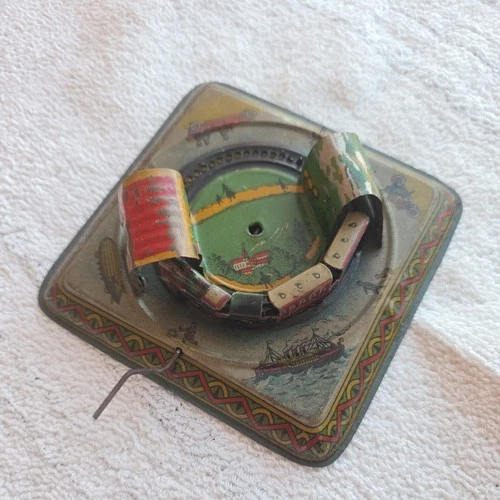 Vintage Marx Honeymoon Express Wind-Up Tin Train Toy w/ Tunnels Works Germany