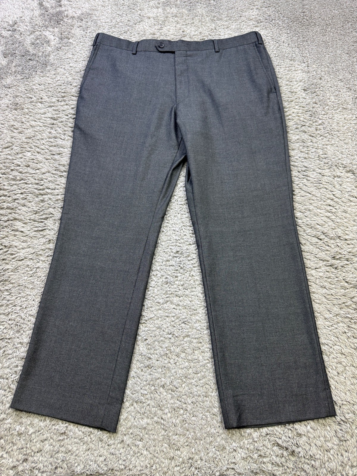 FILA Savile Row Pantaloni Uomo 40x30 Heathrow Grigio Antracite Gamba Dritta Pantaloni Carriera
