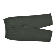 Talbots Women's Size 14 Cropped Wide-Leg Pants Green Rayon Pull On Solid