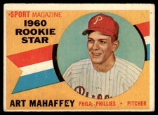 1960 Topps Art Mahaffey RC Philadelphia Phillies #138