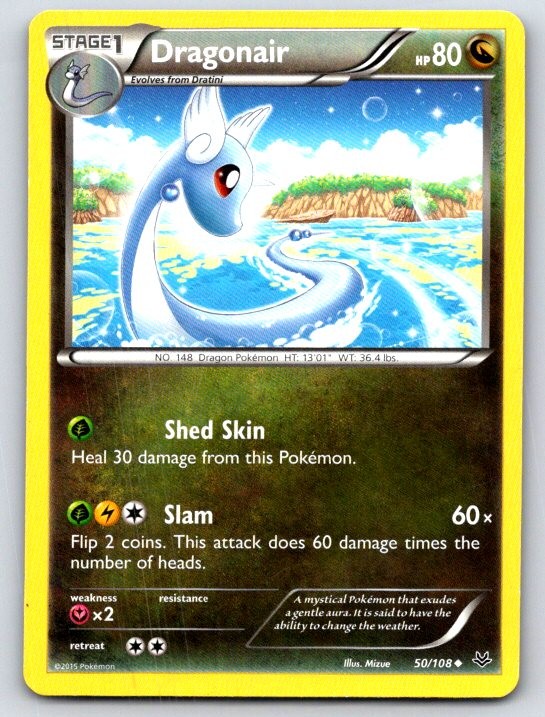 Dragonair 50/108 Uncommon Roaring Skies LP Pokemon TCG