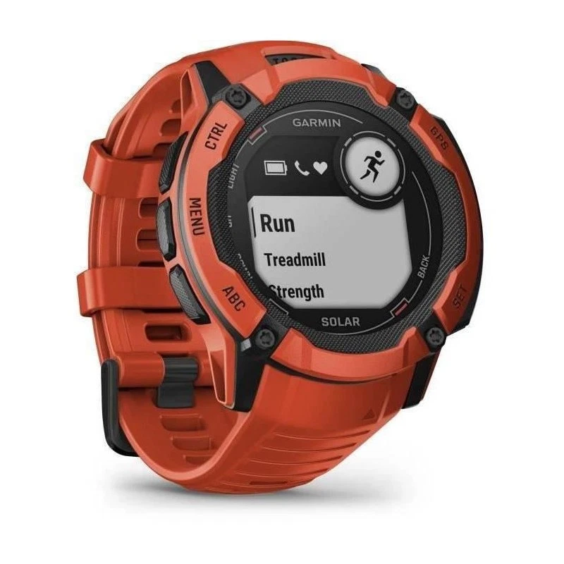Montre GPS connectée - GARMIN - Instinct 2X Solar Rouge - Photo 3/3