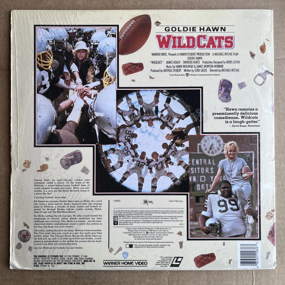 Wildcats Laserdisc Goldie Hawn Wesley Snipes - Image 2 of 2