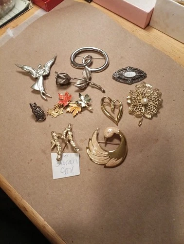 LOT OF VINTAGE COSTUME JEWELRY PINS 1 SARAH COVENTRY