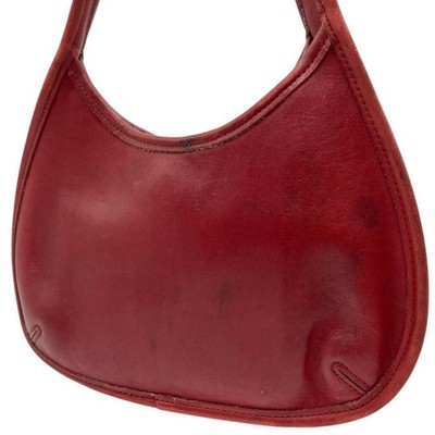 Coach 9027 Ergo Red Leather Hobo Shoulder Bag 90s Vintage