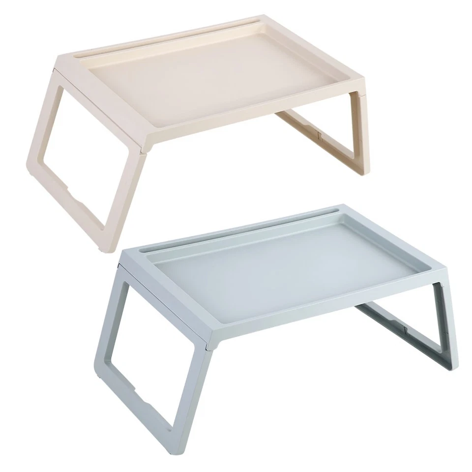 1 Faltbare Frühstückstisch Bett Tablett Beige Tragbar Serviertablett Camping - Bild 3 von 4