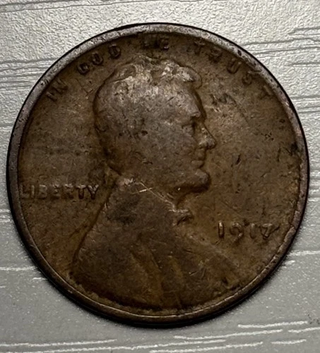 1917 Lincoln, Wheat Ears Penny. Good Condition. Nice Old Coin.