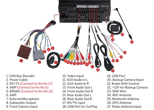 For Jeep Compass Patriot 10.1" Android 13 Car Radio GPS Stereo WiFi BT AM FM SWC - Picture 20 of 20