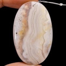 Natural Crazy Lace Agate Oval Cabochon Drilled Gemstone 52 Ct 42X26X5 mm A-22793