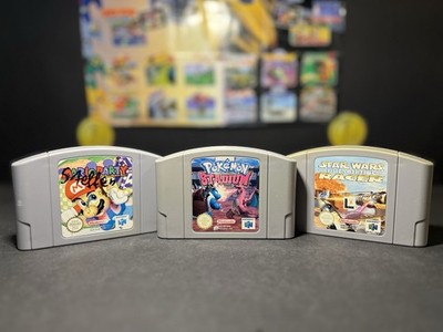 NINTENDO 64 || 3x GAMES POKÉMON MARIO PARTY STAR WARS RACER || N64 || RETRO ||