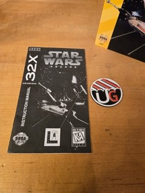 Star Wars Arcade Sega Genesis 32X 1994 CIB Complete with Manual Tested & Working