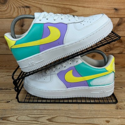 Nike Turnschuhe Damengröße UK 5 Air Force 1 niedrig weiß Leder mehrere maßgefertigte Schuhe