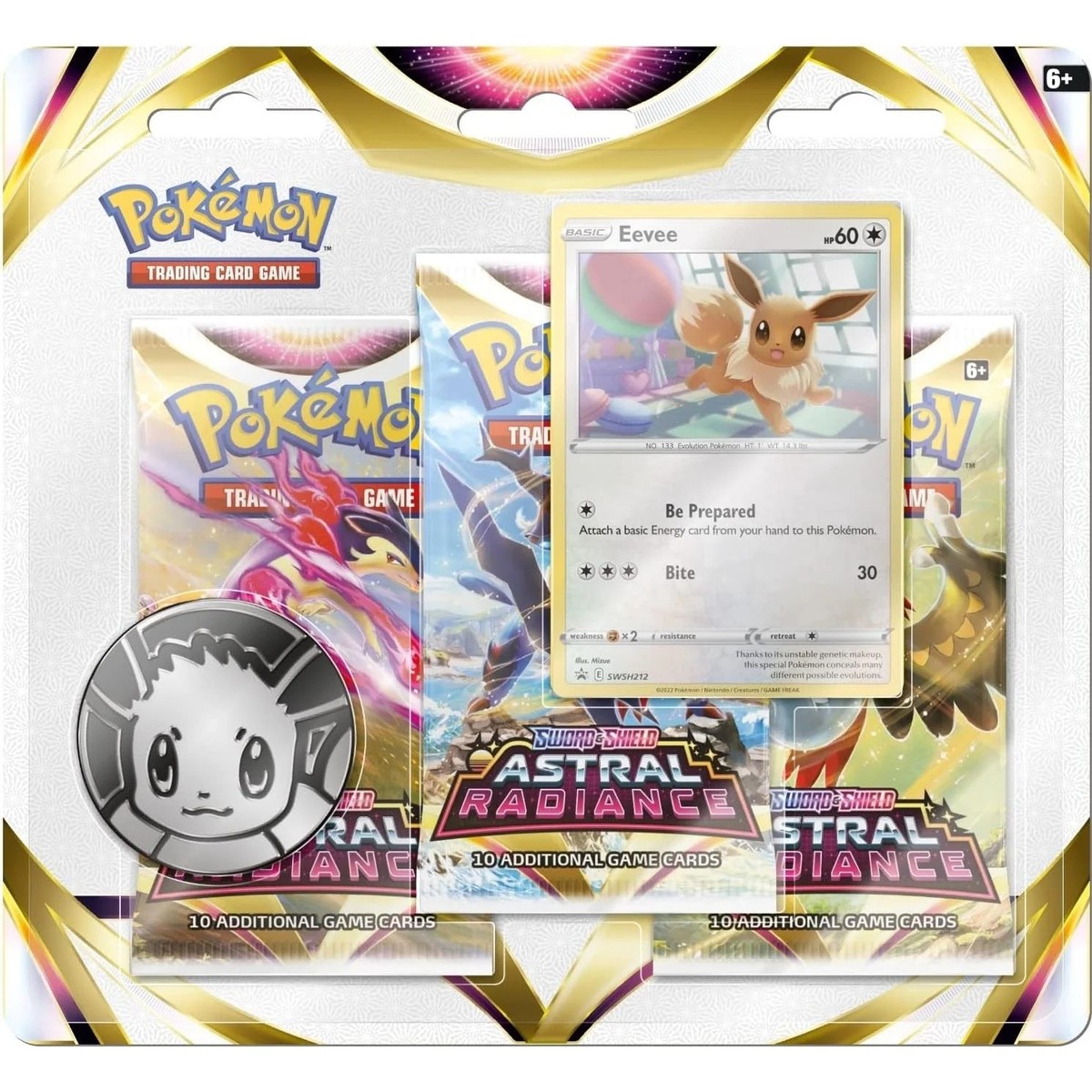 Pokemon TCG: Sword & Shield Astral Radiance - 3 Booster Blister Pack -  Eevee | eBay