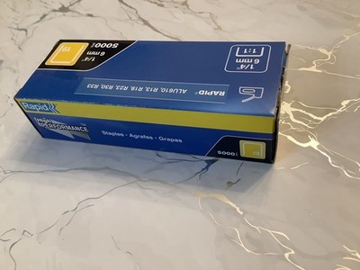 Rapid  ALU610, R13, R19, R23, R33 Staples, 1/4'', High Performance, Box of 5000
