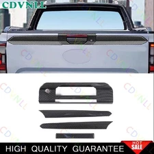 For Ford Ranger 2023-24 ABS Carbon Fiber Trunk Tailgate Door Bowl Cover Trim 4*
