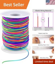 1mm Stretchy Bracelet String, Sturdy Rainbow Elastic String Elastic Cord for ...