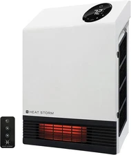 Heat Storm Deluxe 1000W Infrared Wall Mount Electric Space Heater White