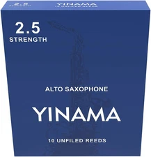 Box of 10 Alto Saxophone Reeds Strength 2.5 Woodwind Instrument Accessories