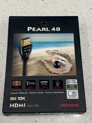 AudioQuest Pearl 48 8K-10K 48Gbps Ultra High Speed HDMI Cable 10 ft. (3m) AQ 