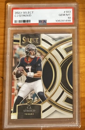 2 CJ Stroud Rookie PSA 10 Slabs. Absolute Base And Select Base.