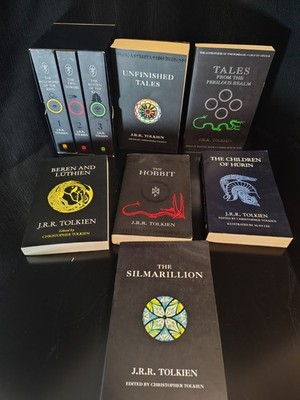 J.R.R. Tolkien Middle-earth 9-Book Lot   HarperCollins Paperback Editions - VG