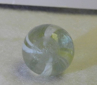 #20347m Small .52 Inches Vintage German Handmade Coreless Swirl Marble Near Mint