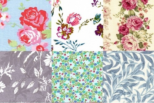 Genuine Vintage 100% Cotton Fabric 40 Floral 4" Charm Squares Collection C Craft - Picture 6 of 8