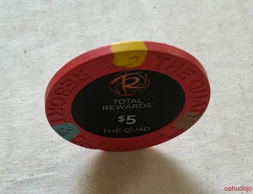 THE QUAD Resort & Casino $5 Table Chip Obsolete Las Vegas Nevada* - Picture 3 of 3