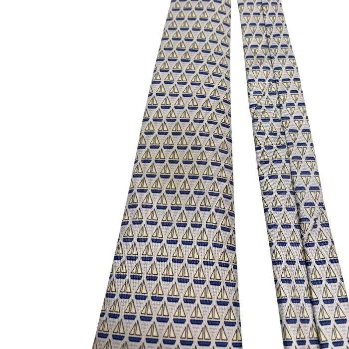 Corbata HERMES Gris Seda Logo Vendedor de Japón N1212 17 Hecha en Francia Foto 4 de 4