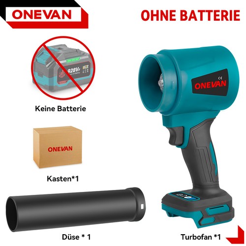 Akku Bläser Turbogebläse Turbo Bürstenloser Luftgebläse Gebläse für Makita 18V - Bild 19 von 21