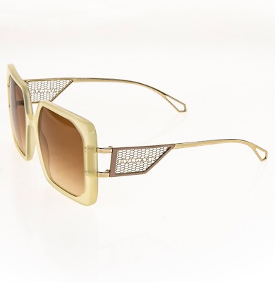 BVLGARI Serpenti BV8254 Opal Gold Mesh Metal Scales Oversized