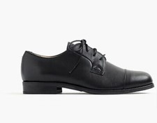 J.Crew Boys' cap-toe oxfords 118, black, size K11, NWOB