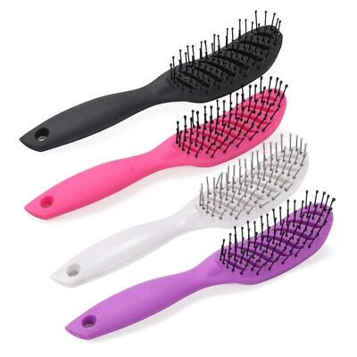 Belüfteter gebogener Friseur Professioneller Salon Haarbürste Entknotender Stylingkamm