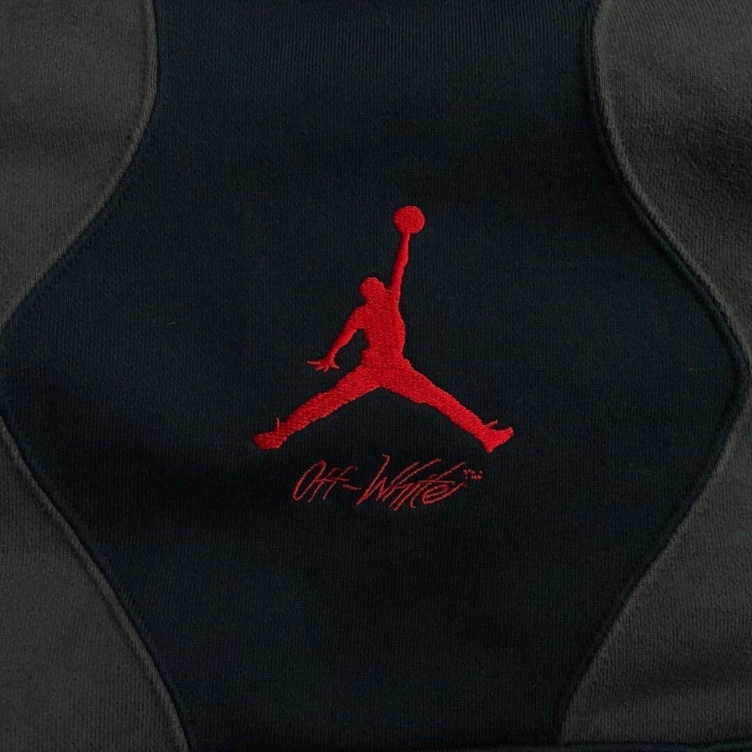 OFF-WHITE x AIR JORDAN Hoodie Sweater with Logo Embroidery Black