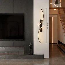 Modern LED Wall Light Minimalist Bedroom Wall Art Decor Lighting Lamp Fixture