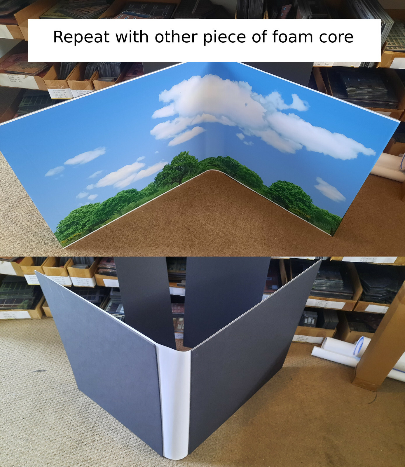 TRACKSIDE BACKDROP #481 Rocky Mountains and sky HO Scale