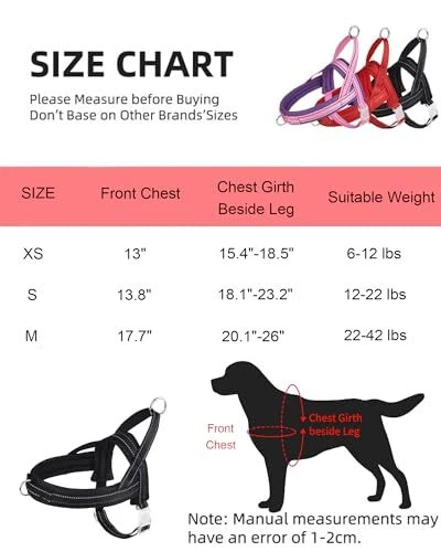 Dog Harness No Pull Dog Harness for Dogs Puppy Harness with Medium Pink