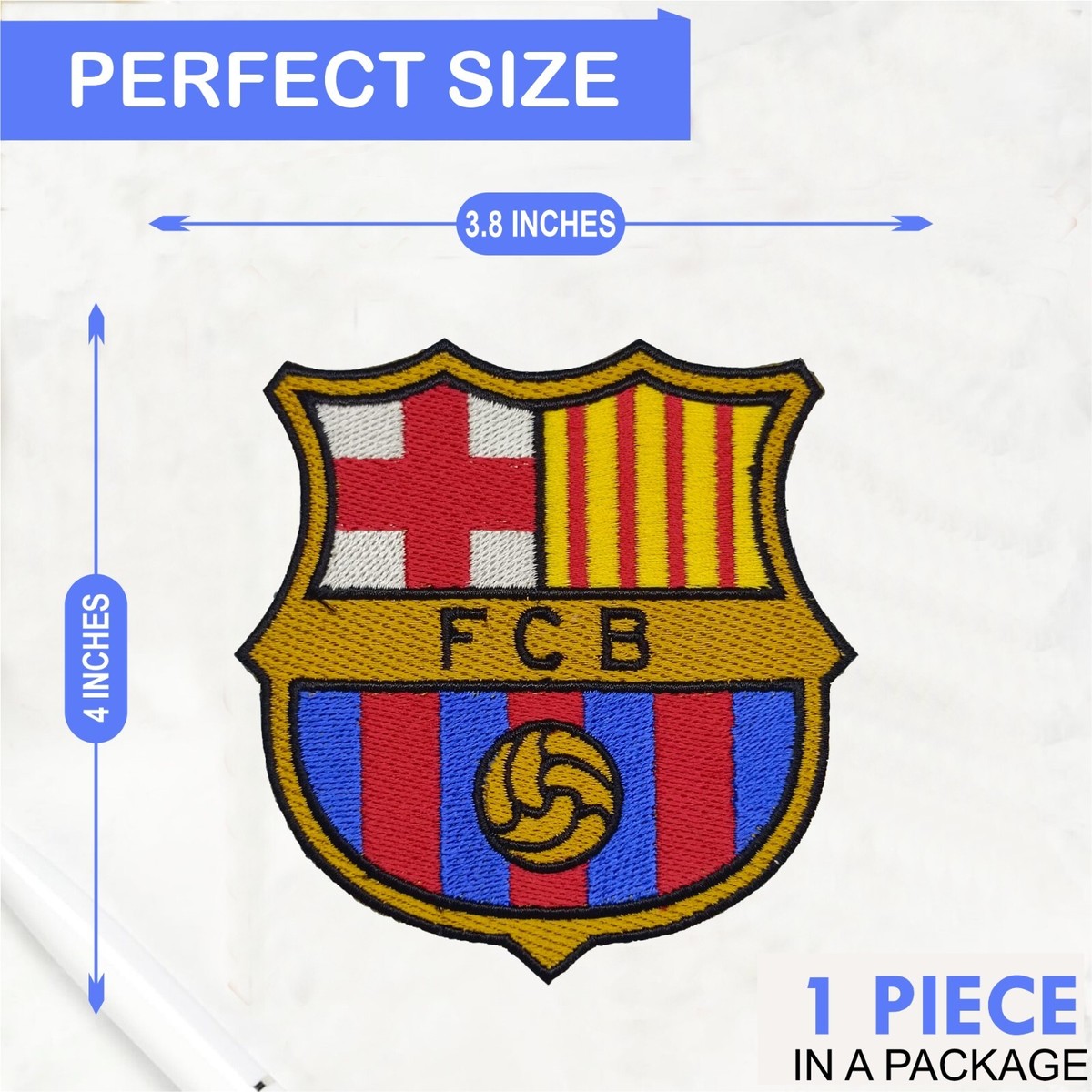 5 Patches Logo FC Barcelone Brodés | À Coudre Ou à Repasser