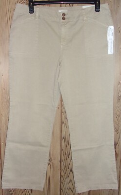 Maurices Mid Rise Chino Slim Boot Pants Beige Size: 16 Short NWT $40