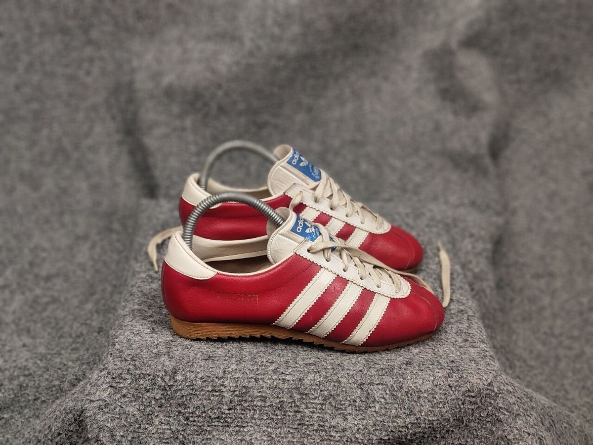 Adidas Hobby Vintage Sneakers 70's Austria Red Leather Trainers | eBay