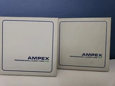 Lot of 2 AMPEX 631 Professional Audio Reel-to-Reel Tapes in Boxes -Pre-Recorded