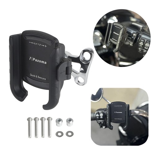 Phone Holder Aluminum 360°Rotation Mount Black For Harley Dyna Softail Touring - Picture 1 of 8