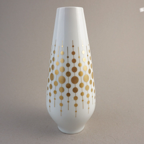 ALKA-Kunst Vase, "Isabell" Staffelstein Mit Goldenen Punkten Porzellan ca.25 cm - Picture 6 of 15
