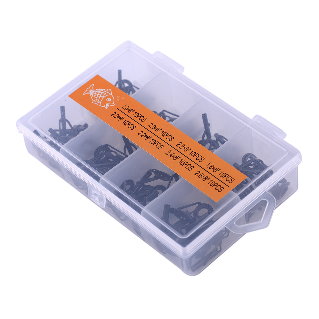 80Pcs Sea Fishing Rod Pole Guide Tip Top Ring Eye Repair Kit Stainless