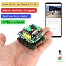 Mini Esp32 RC Tank Model ESP32 Robot Car APP Cramer Control Tank