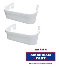 2 Pack 240351601 Door Shelf Bin with Frigidaire Refrigerator Freezer Side 