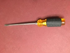 12-1/2" Unbranded Rubber Handled Magnetic Standard Flat Screwdriver 5/16" Tip