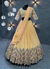 Bollywood Style Georgette Lehenga Choli With Dupatta For Women And Girls