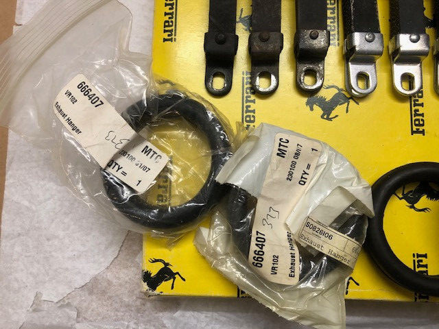 Ferrari 275 330 365 exhaust hangers muffler straps lot - New old stock and Used